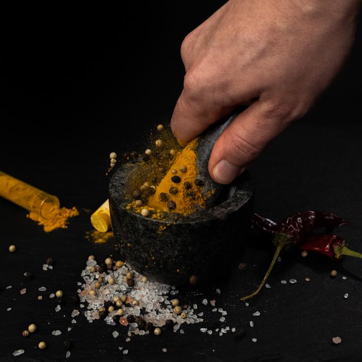 Granit Mörser mit Stößel