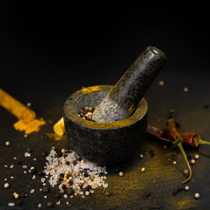 Granit Mörser mit Stößel
